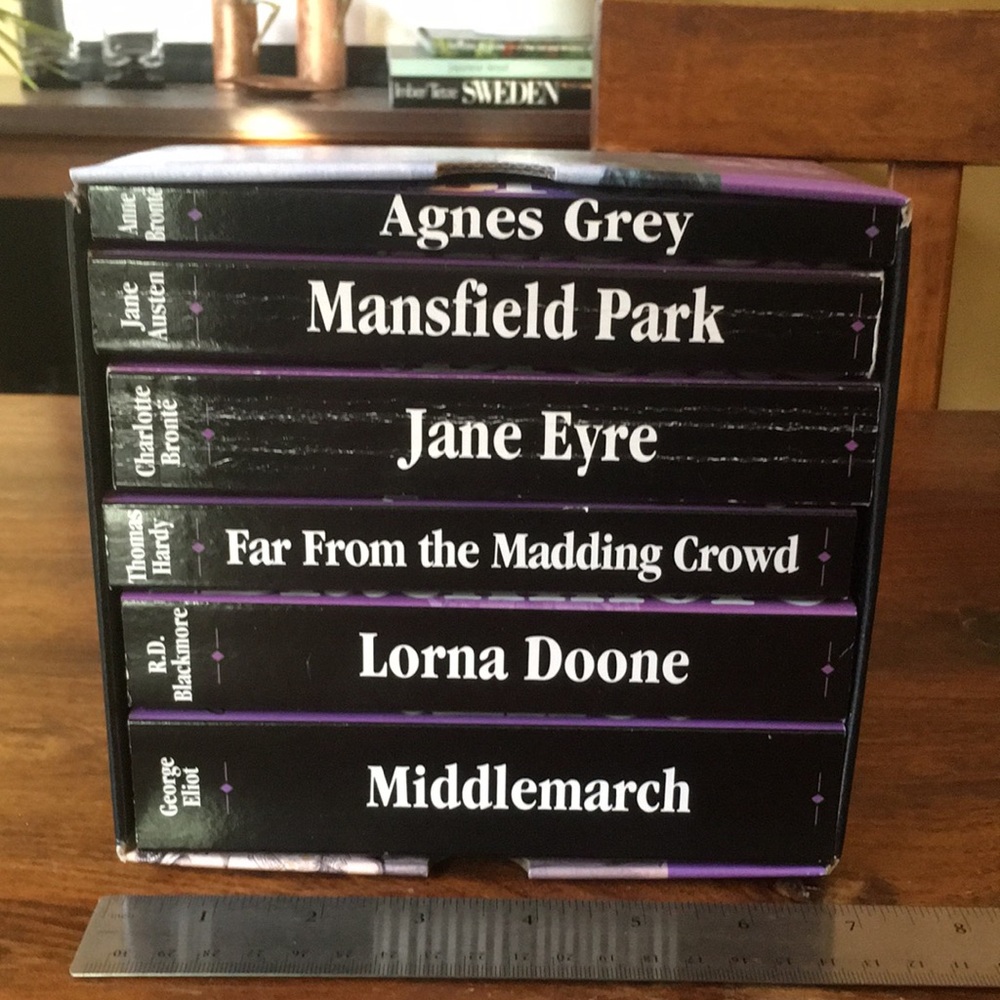 6 Boxed Set Romance Classic Paperback Books Bronte Austen Eliot Hardy Blackmore